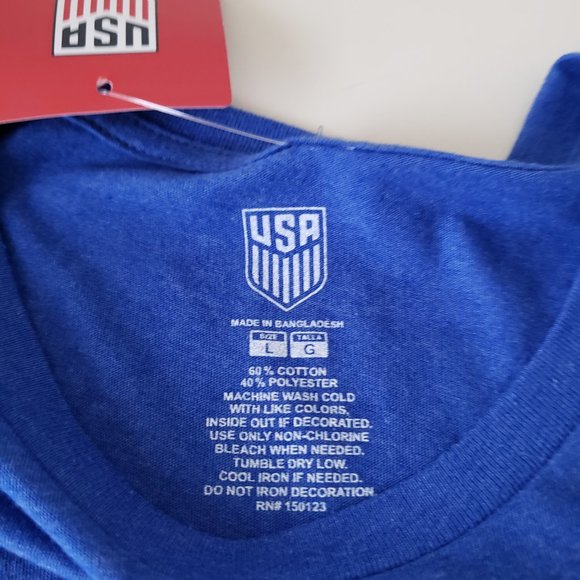 Team USA Soccer T-Shirt Tee Mens Large Blue One Nation One Team USMNT Crest NWT - Picture 8 of 12